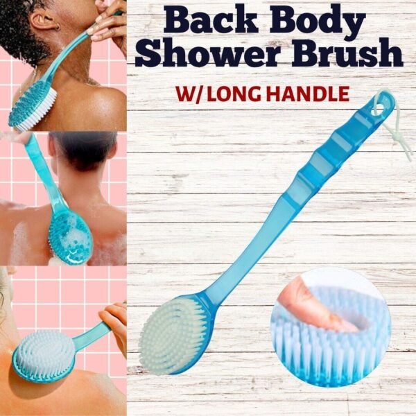 Long Handle Bath Body Brush Soft Back Shower Exfoliating Skin Scrubber Massager - Image 5