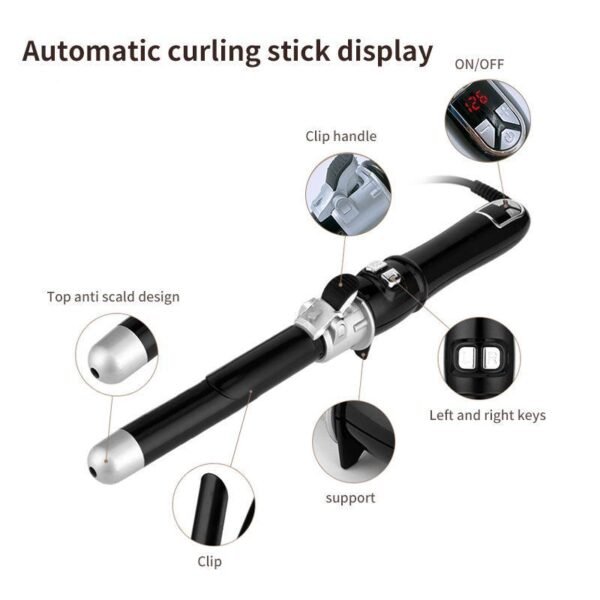 LCD Temperature Controlled Automatic Hair Curler - Image 3