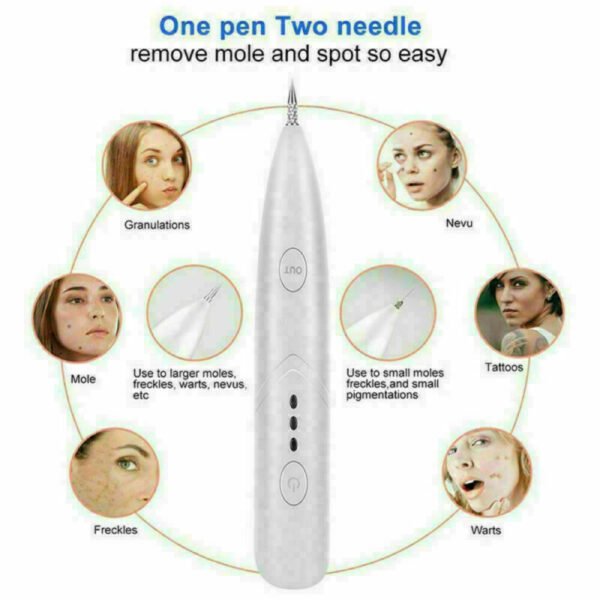 Ion Laser Freckle Skin Mole Dark Spot Remover Face Wart Tag Tattoo Removal Pen - Image 6