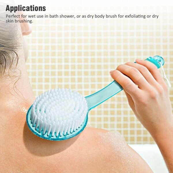 Long Handle Bath Body Brush Soft Back Shower Exfoliating Skin Scrubber Massager - Image 8