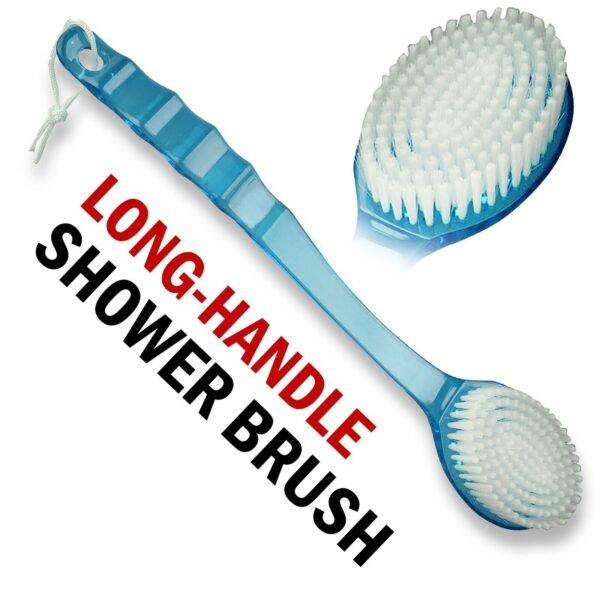 Long Handle Bath Body Brush Soft Back Shower Exfoliating Skin Scrubber Massager - Image 3